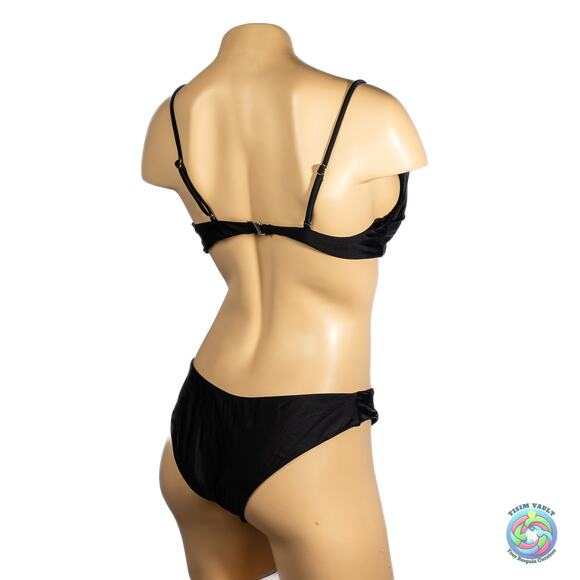 Zaful Black High Cut Bikini, L, V Neck, Push-Up NWT 🖤 - Picture 4 of 8